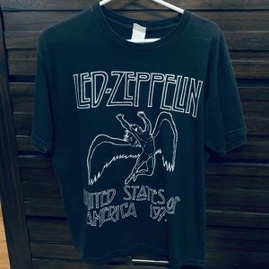 Led Zeppelin 1977 Black T shirt Size L